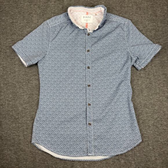 JB Holt Men's Performance Stretch Short Sleeve Shirt Small Tailored Fit Blue - Picture 1 of 10